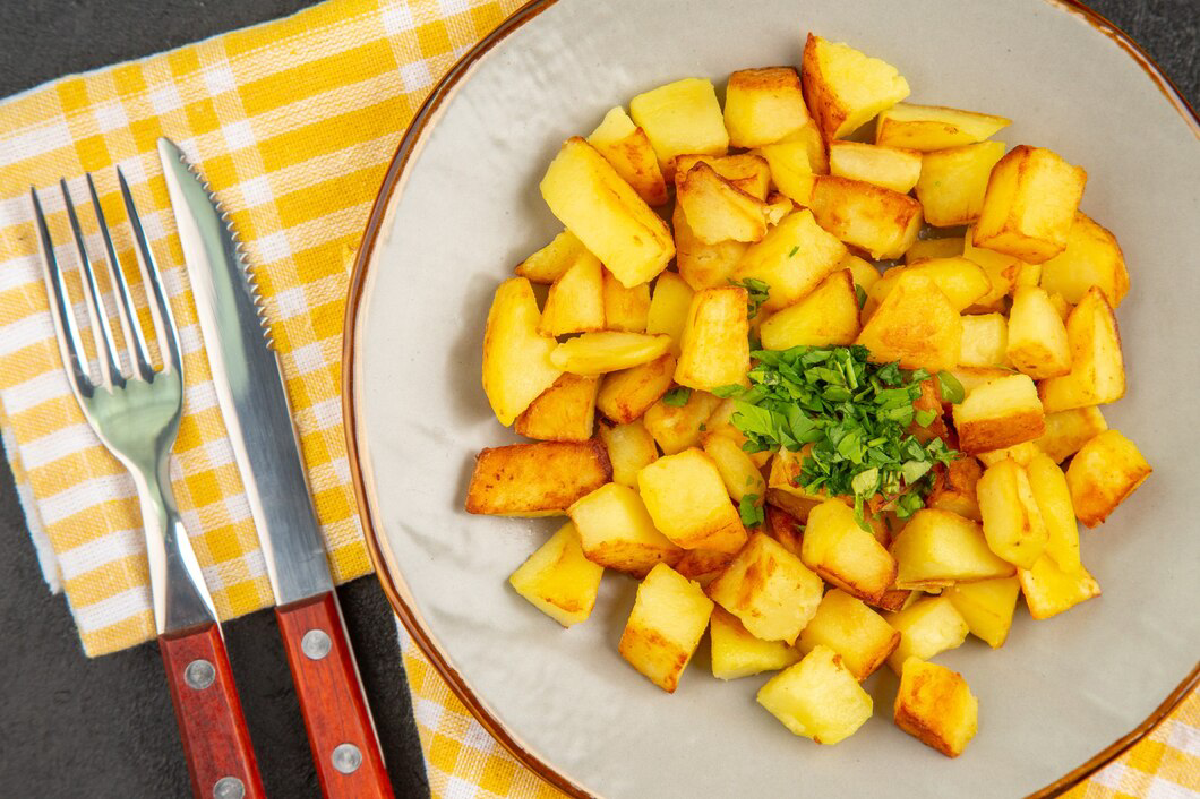 diced potatoes in air fryer